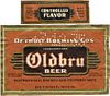 1933 Oldbru Beer 12oz Label CS41-21V1 Detroit
