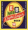 1946 E & B Light Lager Beer 12oz Label CS43-10 Detroit