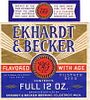 1938 Ekhardt & Becker Pilsener Beer 12oz Label CS42-19 Detroit