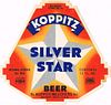 1936 Koppitz Silver Star Beer 12oz Label CS45-23 Detroit