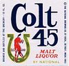 1963 Colt 45 Malt Liquor 12oz Label Detroit