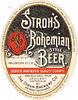 1935 Stroh's Bohemian Beer 12oz Label CS50-24 Detroit
