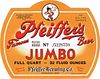 1942 Pfeiffer's Famous Beer 32oz One Quart Label CS48-01 Detroit