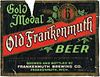 1933 Old Frankenmuth Beer 12oz Label CS57-17 Frankenmuth