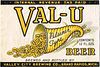 1936 Val-U Beer 12oz Label CS60-13 Grand Rapids