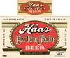 1948 Haas Extra Pale Beer 12oz Label CS61-04 Hancock