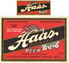1939 Haas Pilsner Beer 32oz One Quart Label CS62-18v2 Houghton