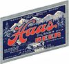 1933 Haas Pilsner Style Beer 12oz Label CS62-09 Houghton
