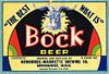 1936 Bock Beer 12oz Label CS67-14V Menominee
