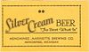 1933 Silver Cream Beer Label CS67-15 Menominee