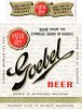 1949 Goebel Extra Dry Beer 12oz Label CS68-03 Muskegon