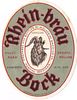 1936 Rhein-Brau Bock Beer 12oz Label CS69-10 Pontiac