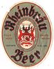 1935 Rheinbrau Beer 12oz Label CS69-09 Pontiac