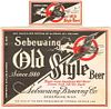 1937 Sebewaing Old Style Beer 12oz Label CS73-03 Sebewaing