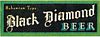 1934 Black Diamond Beer (Neck Label) No Ref. Label CS Ypsilanti