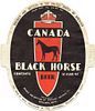 1934 Canada Black Horse Beer 12oz Label CS74-07 Ypsilanti