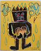 Jean-Michel Basquiat, Attributed:  Man Holding Heart