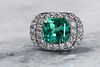 10.96ct. Natural Colombian Emerald and Diamond Pendant - GIA 