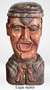 Large Wood Carved Apothecary "Gaper" Head