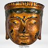 Antique Wooden Bodhisattva Head Buddhist Mask
