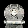 Lalique Crystal Mantel Clock, Iris