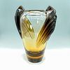 Marie-Claude Lalique (French, 1935-2003) Crystal Art Deco Vase, Smoky Marrakech