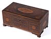 FINE AND RARE AMERICAN FEDERAL INLAID MAHOGANY VALUABLES / DRESSING BOX