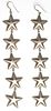 Pair Sterling Silver Americana "5 Star" Earrings