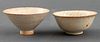 Chinese Ding Ware Porcelain Tea Bowls, 2