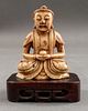 Japanese Carved Jade Buddha Sculpture