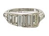 Boucheron (Paris) Lady's Diamond (G-H, SI1-2) & Platinum Ring, 6g Size: 5.5