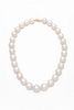 South Sea Pearl (13.3-16.5mm) Necklace, 18kt Gold & Diamond Clasp, L 17" 114g