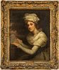 Attributed to George Romney (British, 1734-1802) Oil On Canvas, Melesina Chenevix Mrs. Trench, H 32" W 25"
