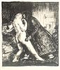 George Bellows (American, 1882-1925) Lithograph On Wove Paper, 1916, The Old Rascal, H 10.25" W 6"