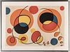Alexander Calder (American, 1898-1976) Lithograph In Colors On Paper, 1970, Loops And Spheres, H 29.5" W 43"