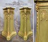 A Pair of 19th Century French Figural Gold Leaf Pedestals
