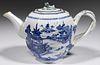 CHINESE EXPORT PORCELAIN BLUE AND WHITE TEAPOT