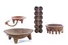 Three Carved Bowls and Board Game