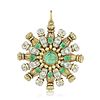 Tiffany & Co. Emerald and Diamond Gold Pendant/Brooch