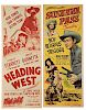 Group of Nine Insert-Sized Western Movie Posters.