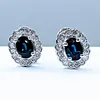 Exquisite Sapphire and White Diamond Earrings