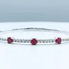 Ruby & Diamond Flex Bangle Bracelet