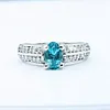 Classy Platinum Aquamarine & Diamond Ring