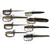 Lot of 8 WWI US Trench Knives