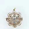 Vintage 7 Stone Diamond Brooch / Pendant