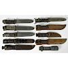 Lot of 9 WWII German Fighting Knives