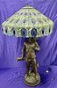 August Moreau Bronze Figural Lamp