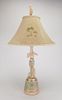 Early 20th c. Molded glass figural table lamp