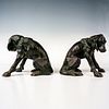 Pair of J. L. Drucklieb Bronze Dogs Figurines