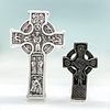 2pc Ceramic and Resin Irish and Gallen Priory Crosses